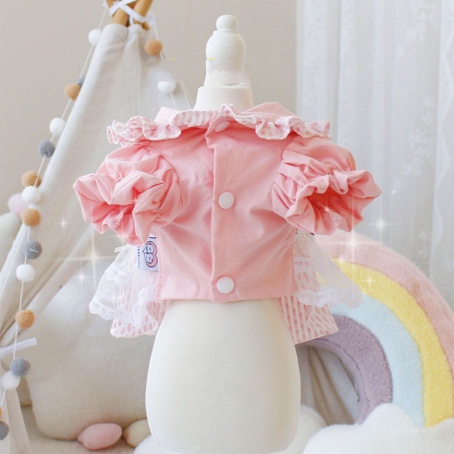 Robe Chienne Cloud Pattern Rose