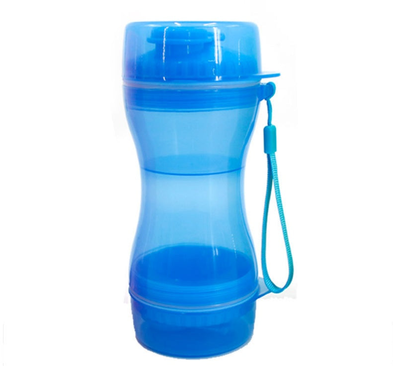 Tasse double usage bleue pour eau et nourriture pour animaux, durable et pratique pour les propriétaires d'animaux.