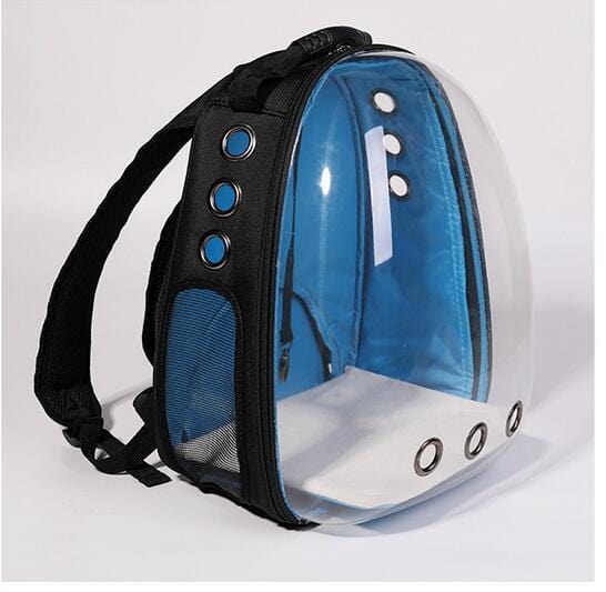 Sac à dos transparent pour animaux de compagnie, idéal pour transporter vos animaux avec confort et style.