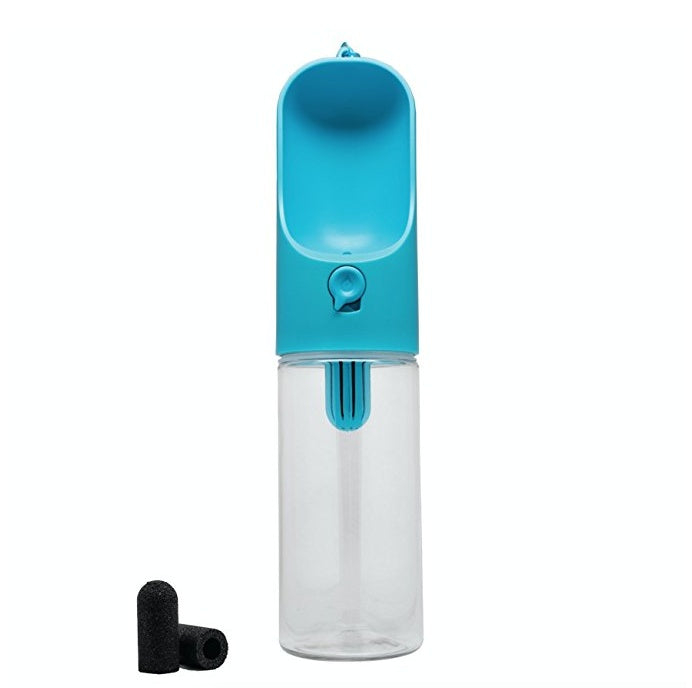 Fontaine à eau portable pour chien de 400 ml en plastique, idéale pour les voyages et les promenades.