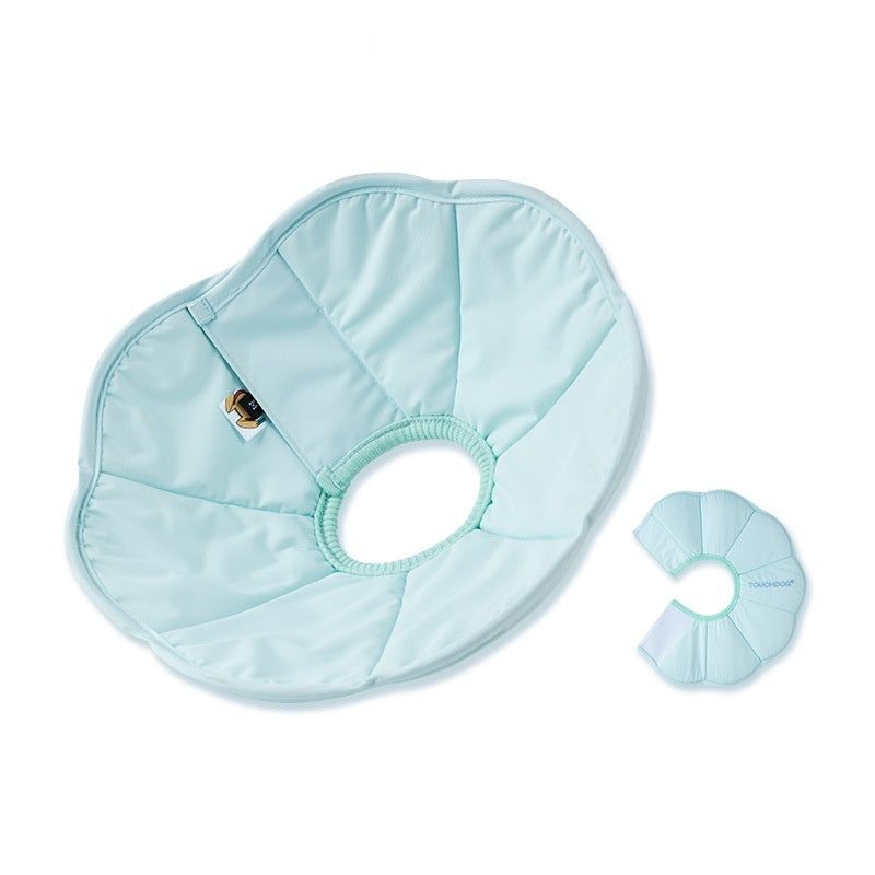 Collier imperméable anti-léchage pour chien, en polyester durable, couleur menthe, modèle confortable.