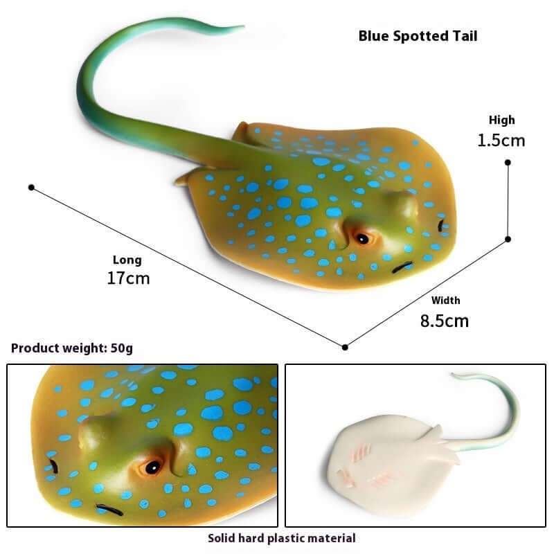 Modèle de poisson diable en plastique, jouet cognitif marin de 17 cm, idéal pour le développement de l'imagination des enfants.