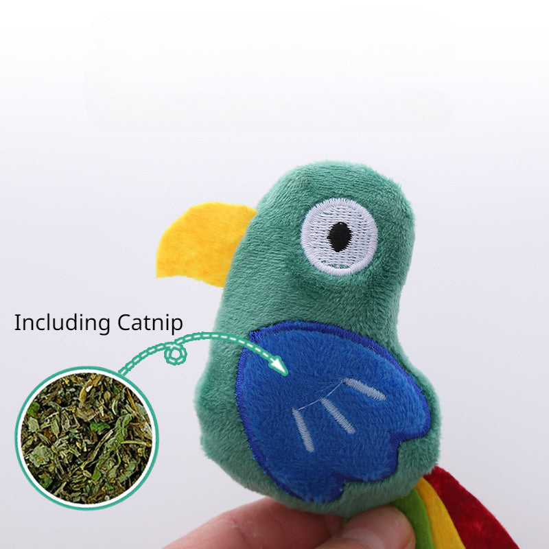 Jouet pour Chat en Forme de Perroquet en Peluche
