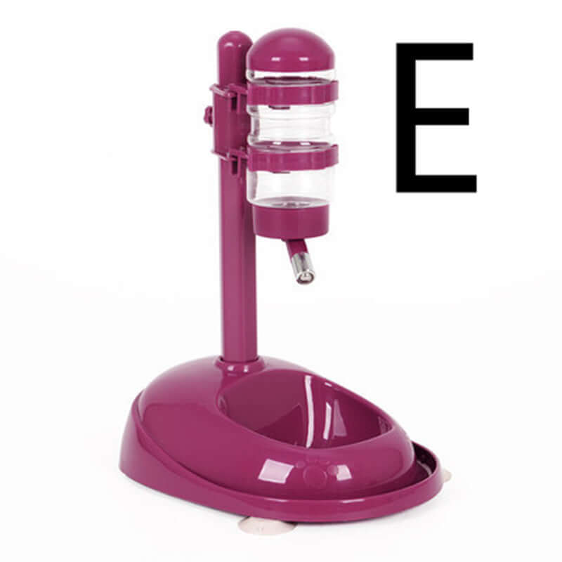 Fontaine à boisson automatique pour animaux en plastique fuchsia, idéale pour chiens et chats.