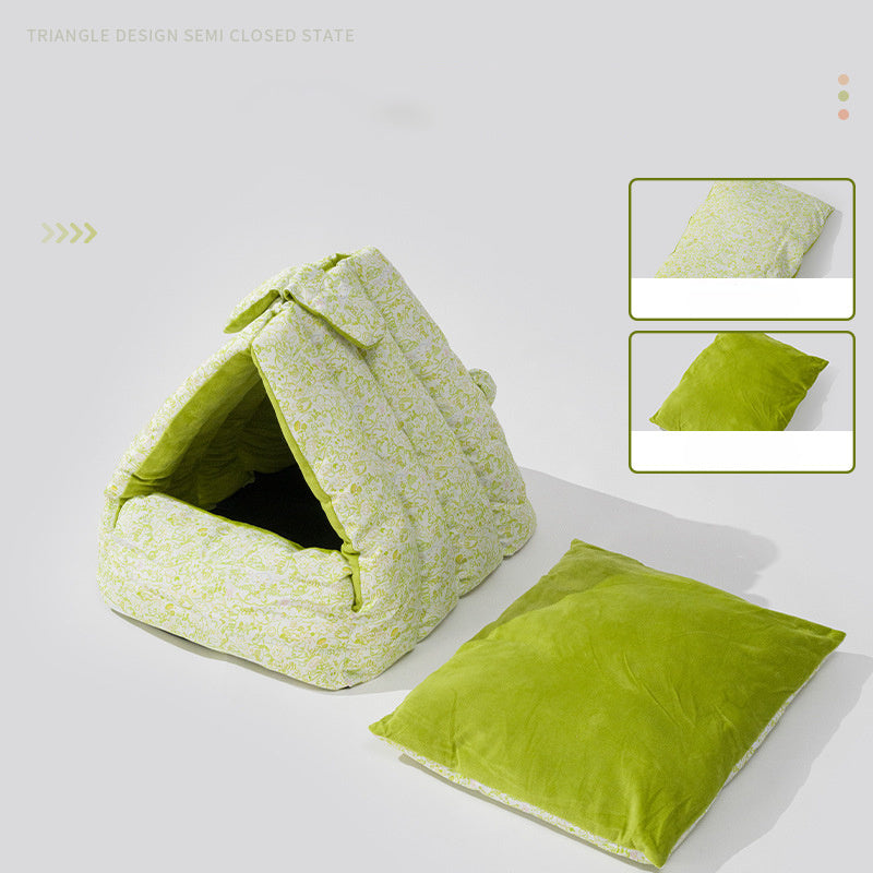 Nid Triangle Lapin - Nid Semi-Enclos pour Chiens et Chats