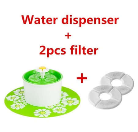Fontaine à eau automatique pour animaux avec 2 filtres pour assurer une eau fraîche et propre.