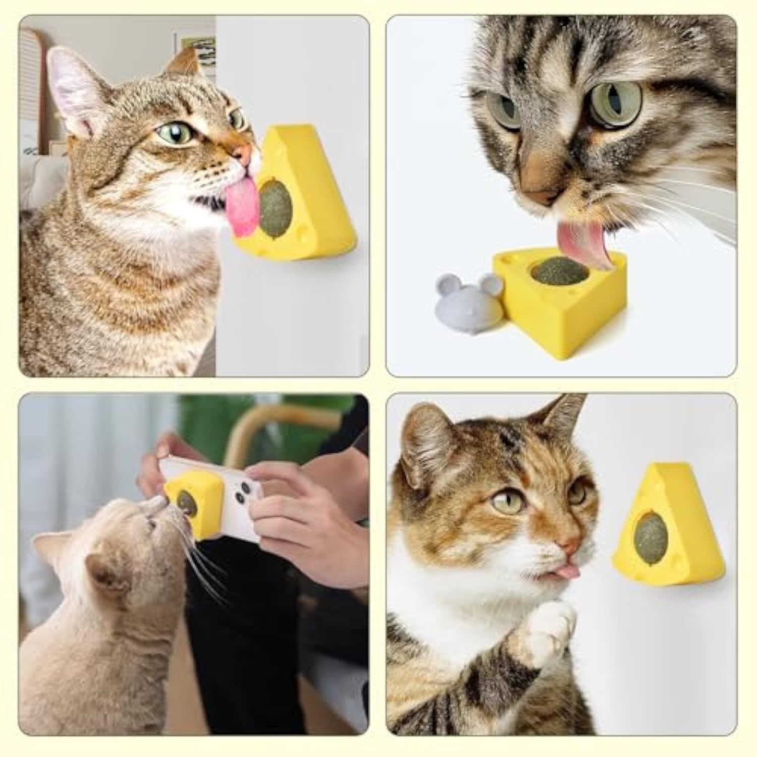 Balles de Catnip en Forme de Fromage pour Chats