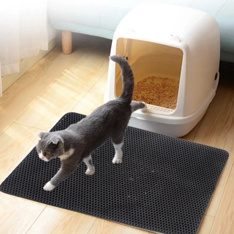 Tapis Litière pour Chat Étanche en EVA Double Couche