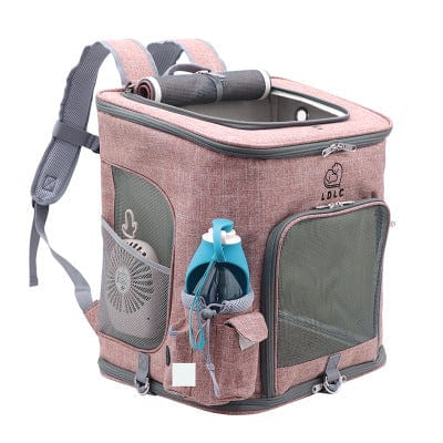 Sac à dos transparent pour chat avec ventilation, poches et design confortable pour transporter votre animal.