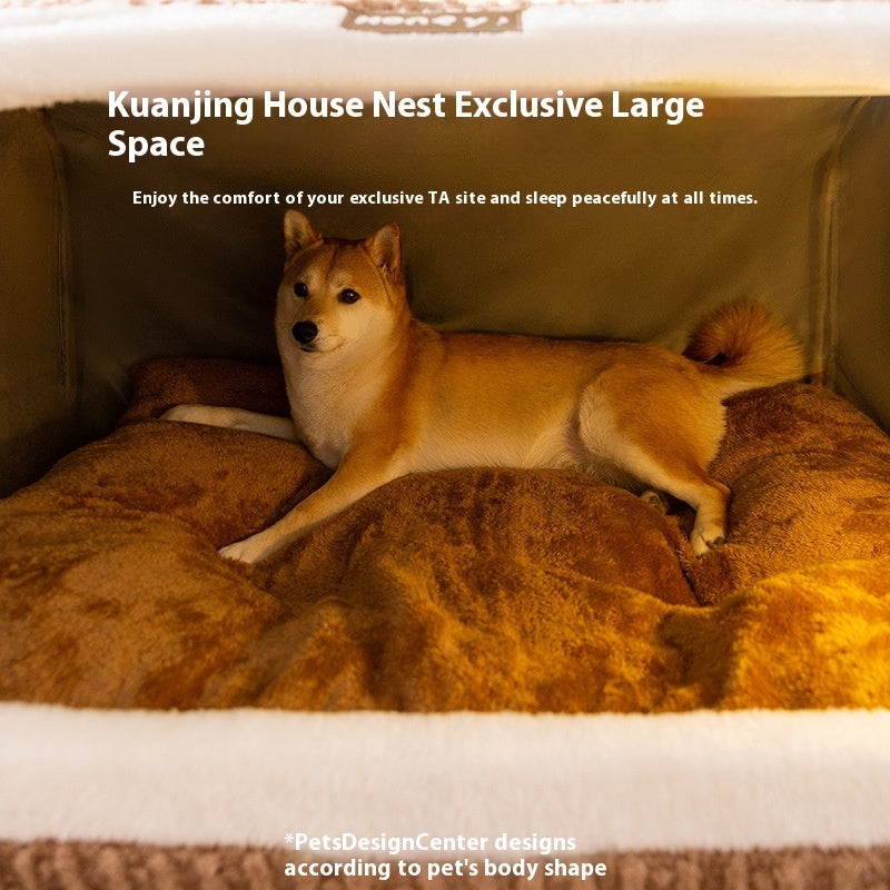 Niche Courbée en Peluche pour Petit Chien