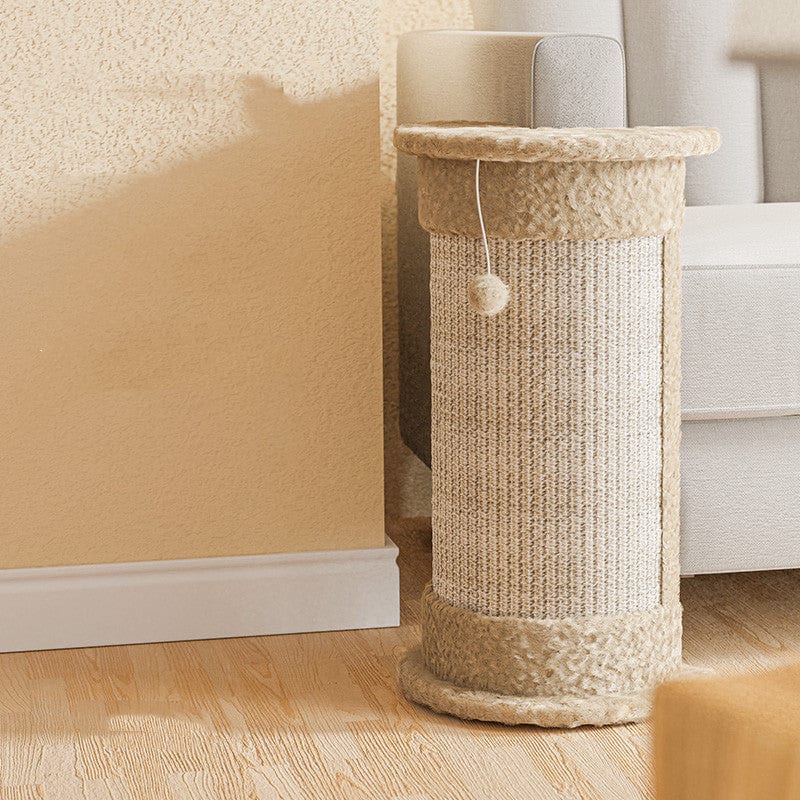 Planche à griffer verticale pour chat en sisal, idéale pour protéger le canapé tout en conservant un style élégant.