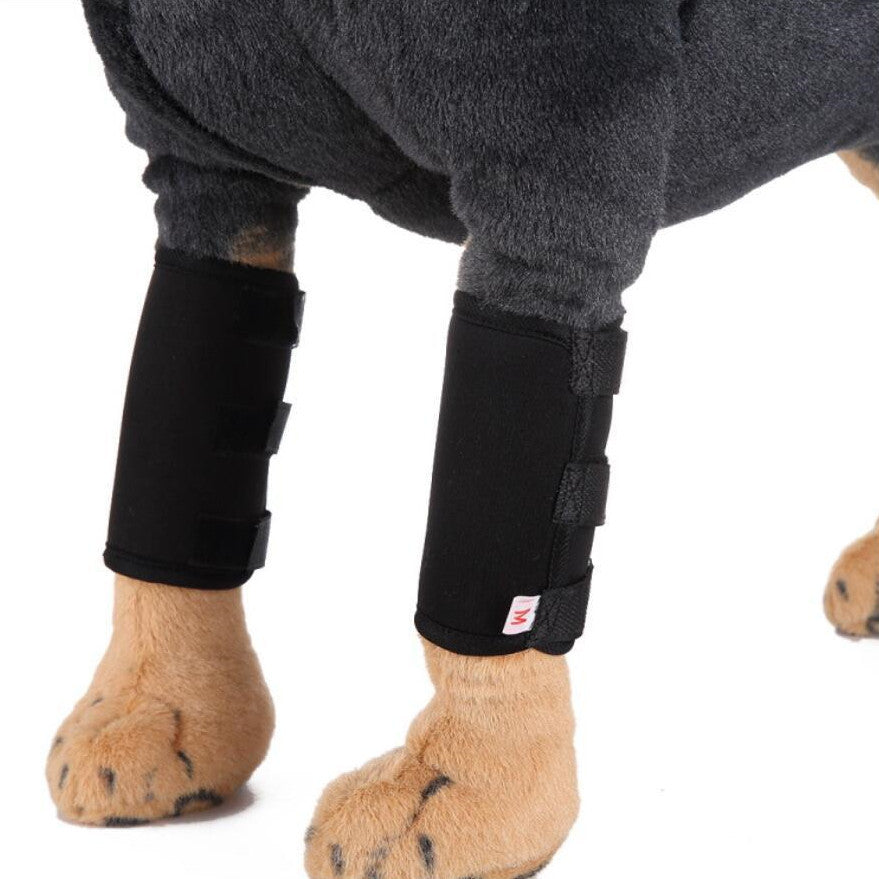 Protection de jambe pour chien en SBR, assurant confort et sécurité pour votre animal.
