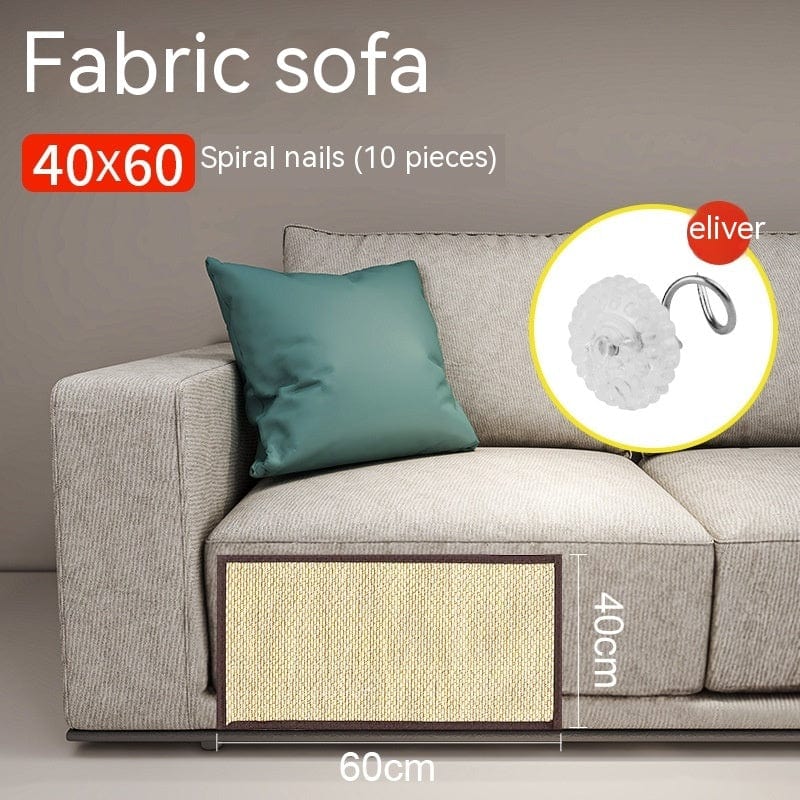 Protection de canapé anti-rayures en bambou, 40x60 cm, idéal pour les chats, avec coussin décoratif.