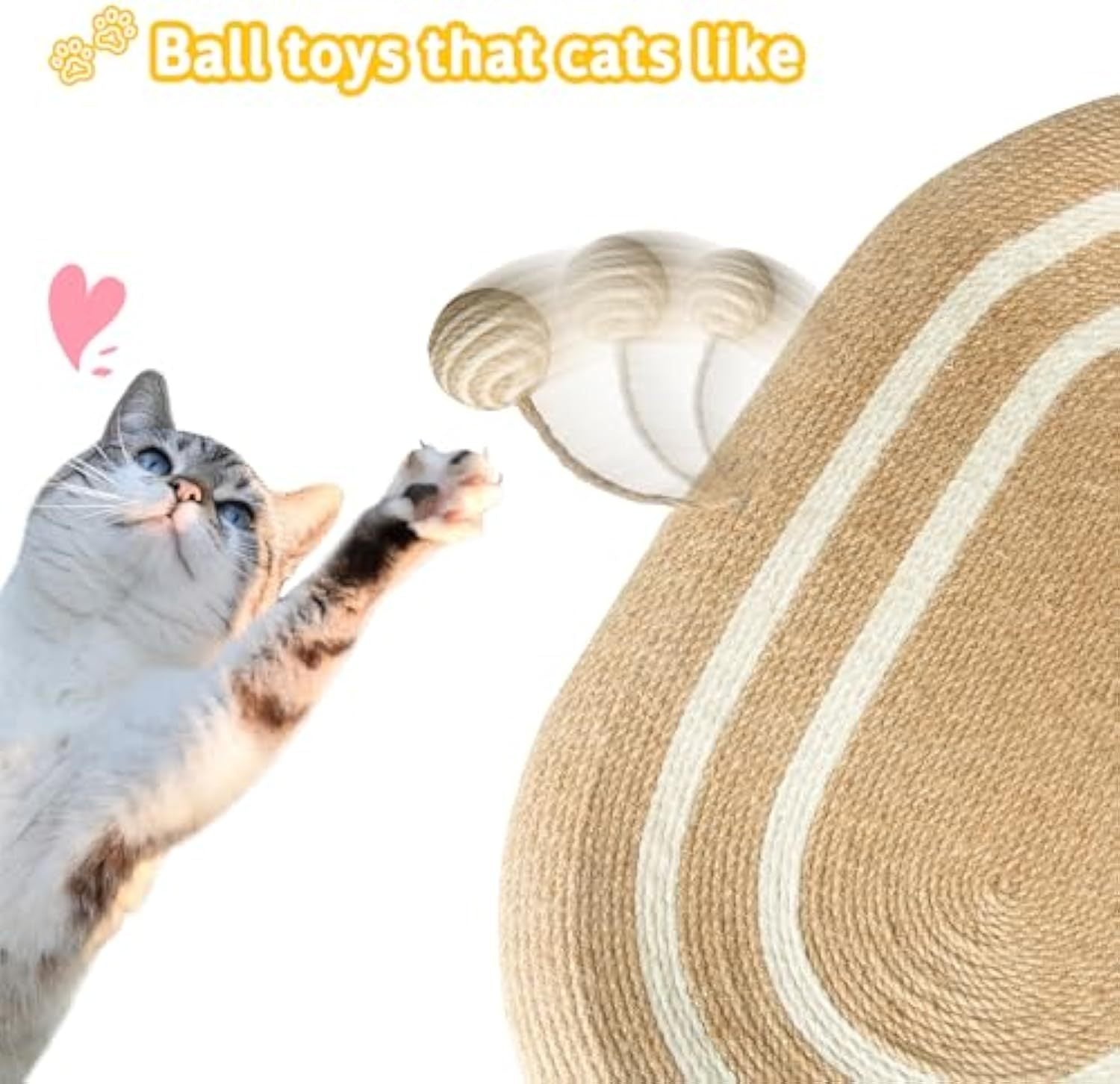 Lit Grattage 3 en 1 pour Chats en Sisal