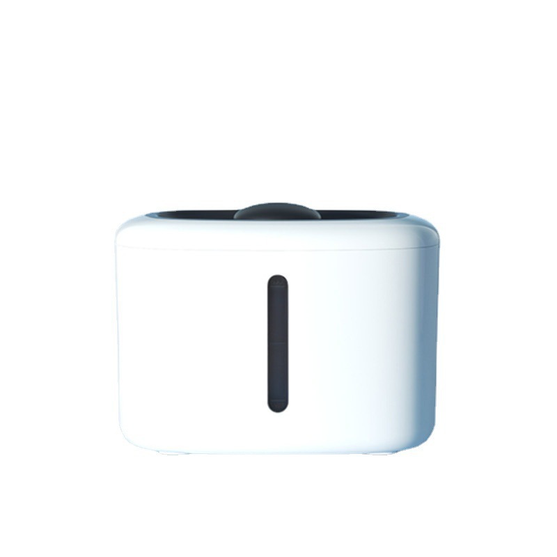 Distributeur d'eau intelligent pour animaux, design élégant et moderne, couleur blanche, fonctionnement automatique.