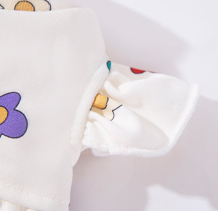 Robe Imprimée Fleurs Légère pour Chien