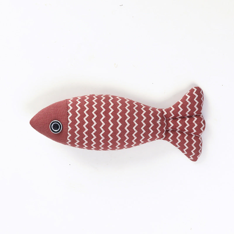 Jouet en Lin Poisson Amusant pour Chat
