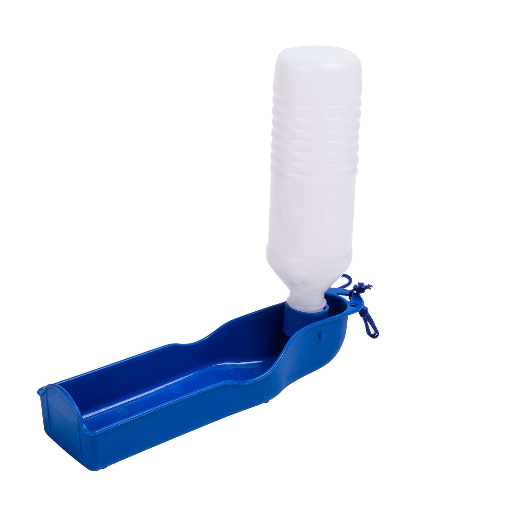 Bouteille d'eau pour animaux de 500L avec récipient pratique, idéale pour le voyage et le sport.