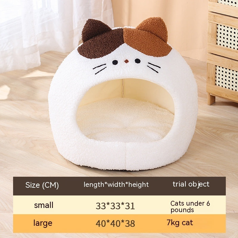 Nid Douillet en Peluche pour Chat d'Hiver