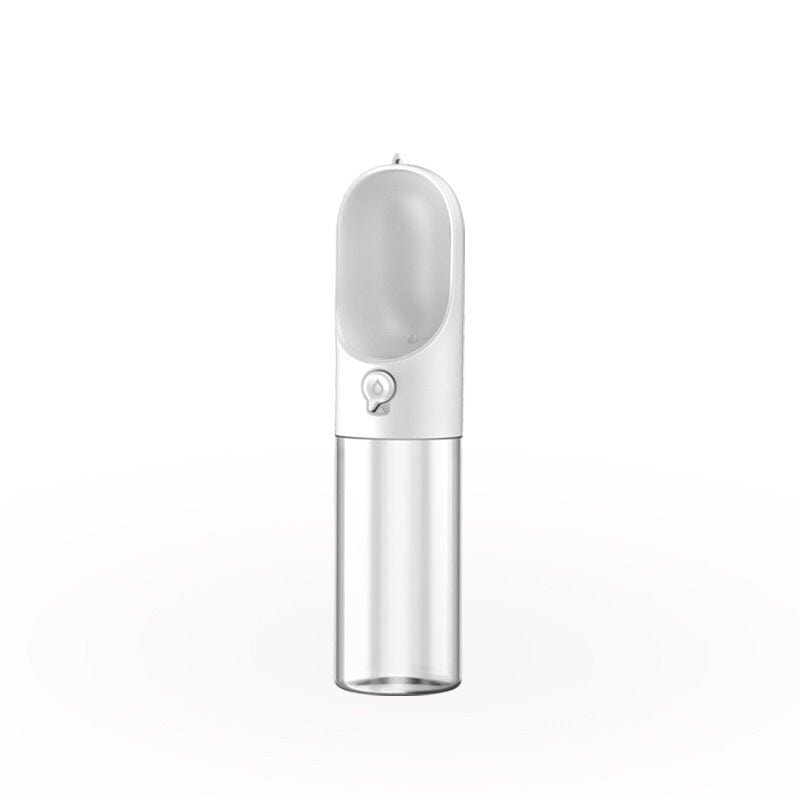 Bouteille d'eau portable pour animaux de compagnie, design élégant et fonctionnel, idéale pour les promenades.