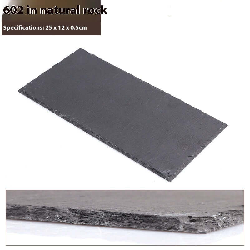 Natural rock slab for aquariums, 25x12x0.5cm, ideal for creating unique aquatic landscapes.