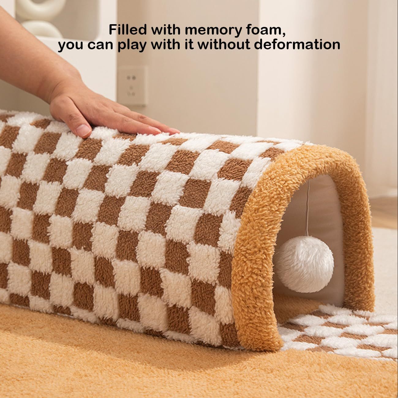 Lit Tunnel 2 en 1 pour Chiens et Chats en Peluche