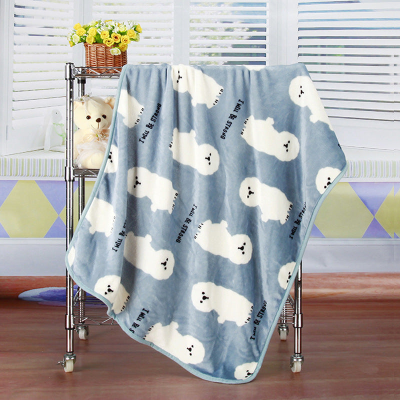 Couverture en Flanelle en Fleece Corail Imprimée