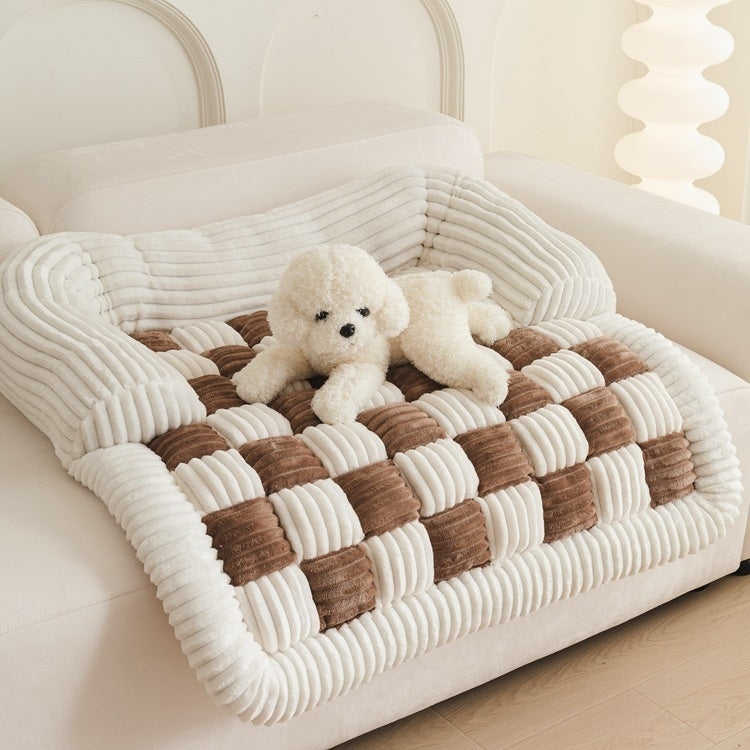 Tapis de Chenil Échequier pour Animaux - Confort Optimal