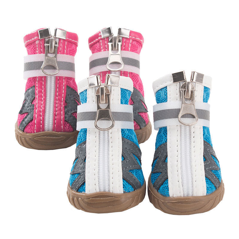 Chaussures antidérapantes et respirantes pour chiens en couleurs vives, idéales pour le confort animal.
