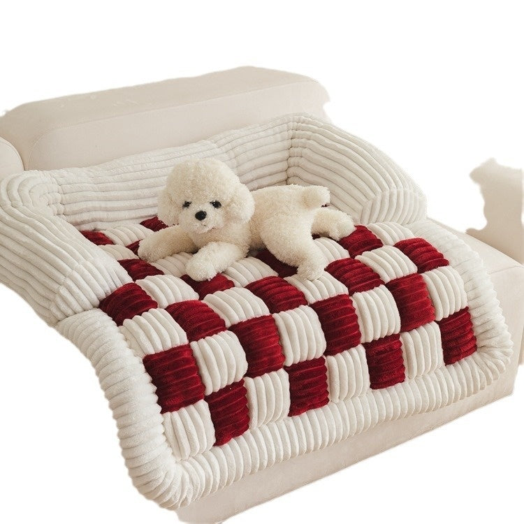 Tapis de Chenil Échequier pour Animaux - Confort Optimal