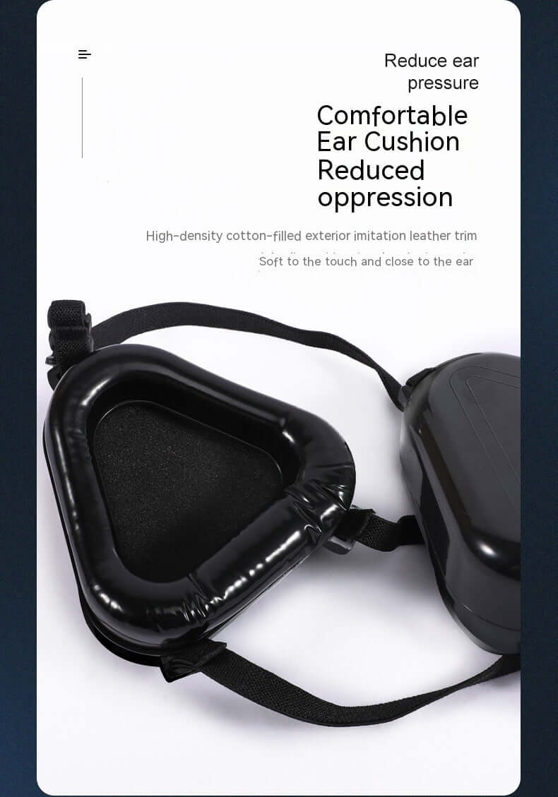 Cache-oreilles anti-bruit pour chien, confort optimal et réduction du bruit, en matériau imitation cuir.
