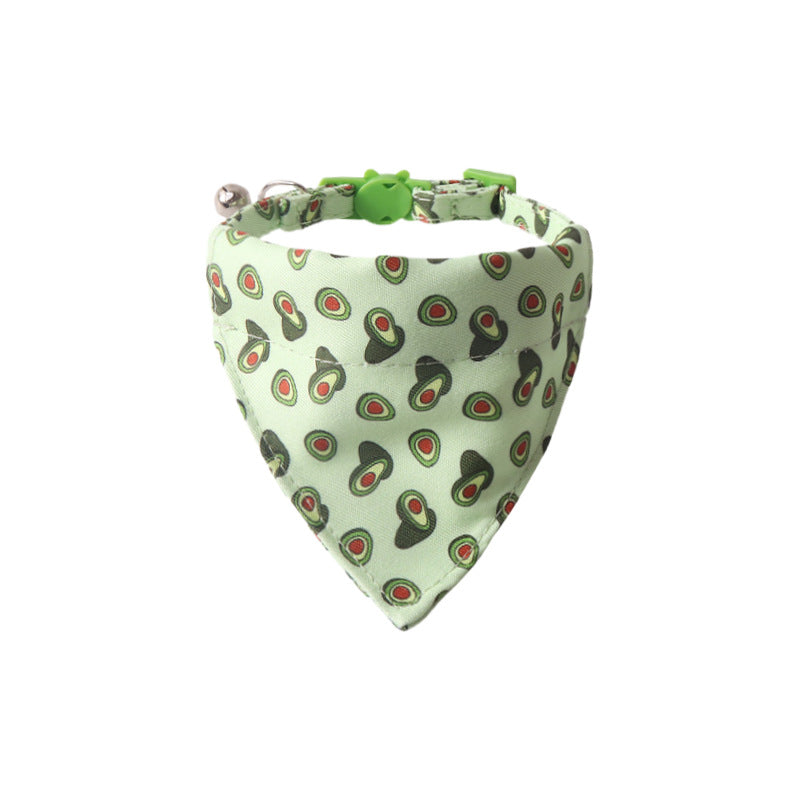 Collier coloré pour animaux avec motif avocat, léger et durable, idéal pour chiens et chats.