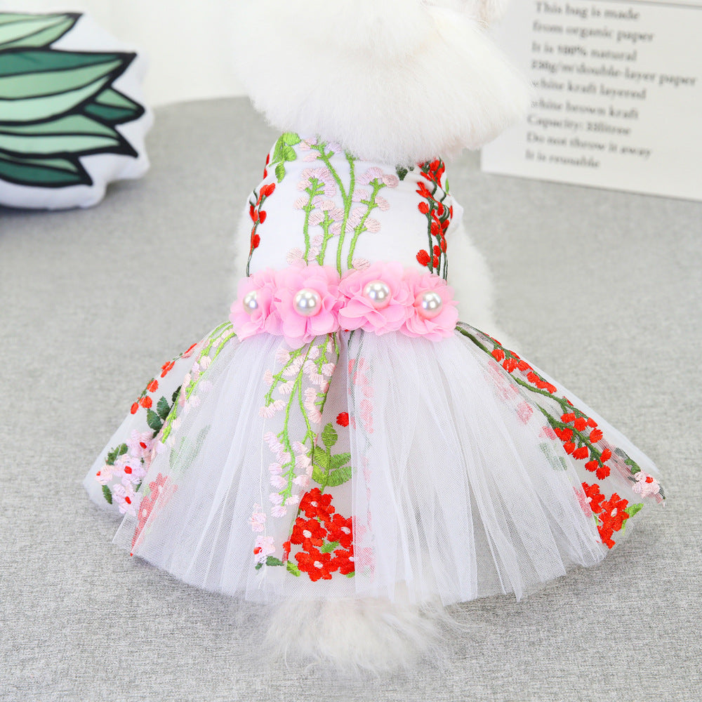 Robe de Mariage pour Chien - Jupe en Coton Multicolore