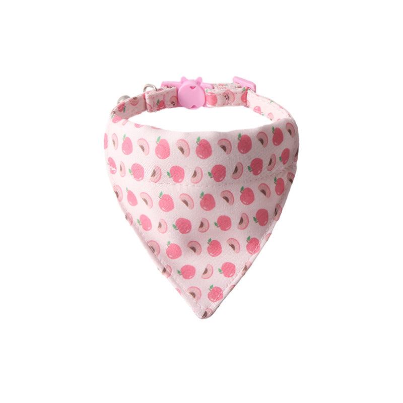 Collier coloré pour animaux de compagnie à motifs de fruits, idéal pour les chiens et chats.