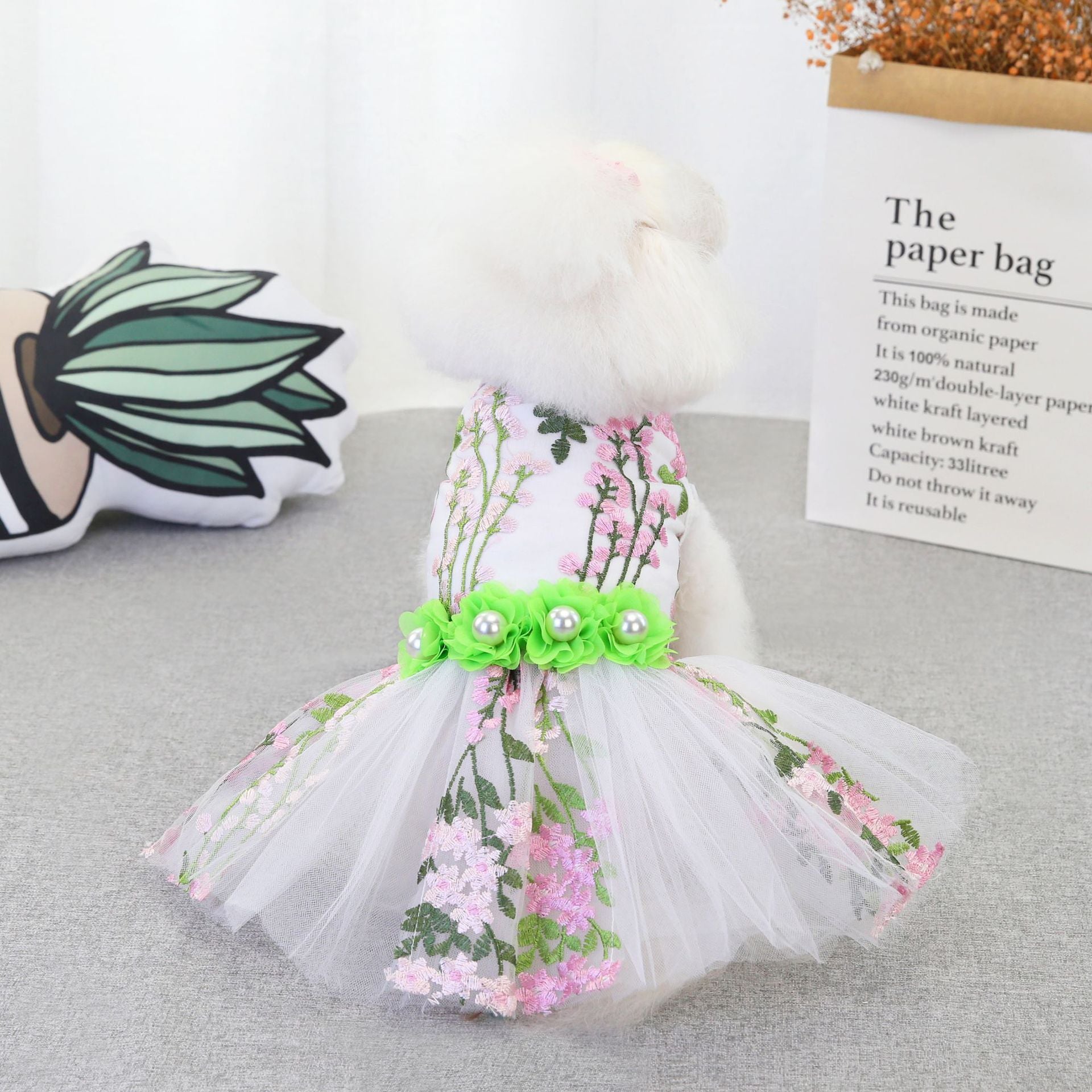 Robe de Mariage pour Chien - Jupe en Coton Multicolore