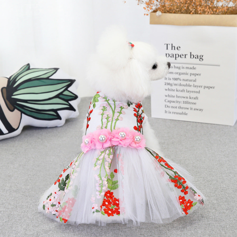 Robe de Mariage pour Chien - Jupe en Coton Multicolore