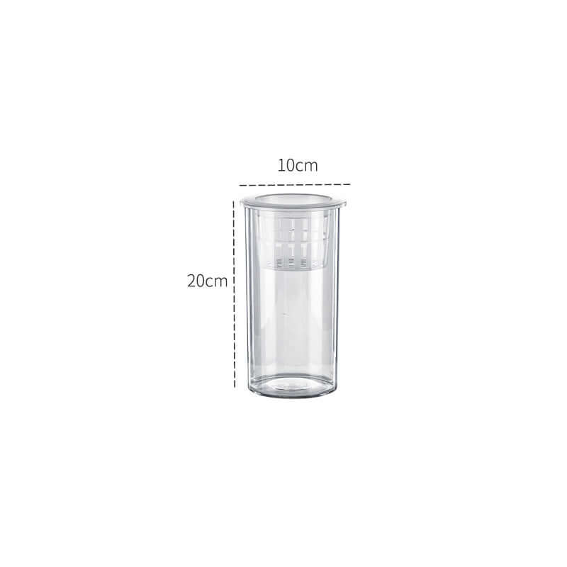 Bocal à poissons écologique transparent en plastique, dimensions 20cm x 10cm, idéal pour décoration intérieure.
