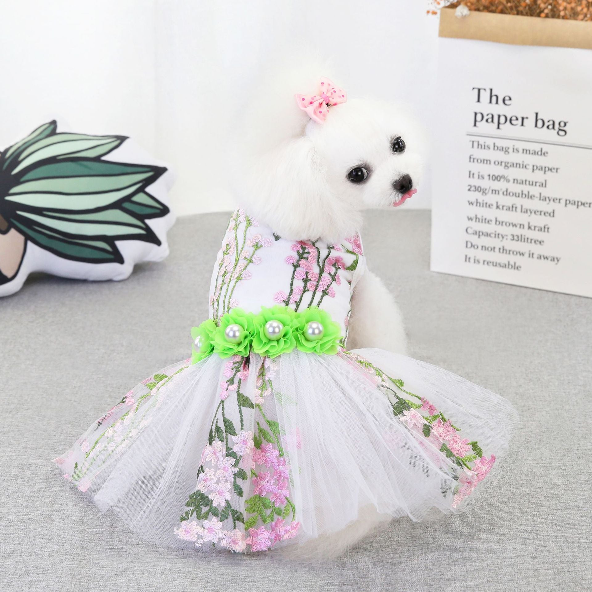 Robe de Mariage pour Chien - Jupe en Coton Multicolore