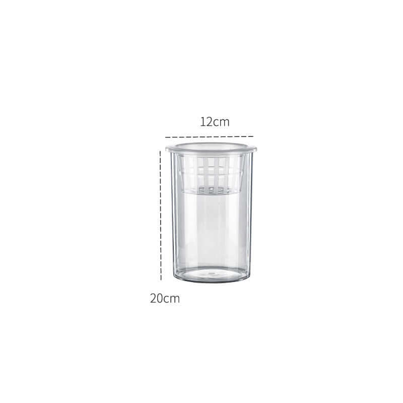 Bocal à poissons écologique transparent de 20 cm, idéal pour la décoration intérieure.