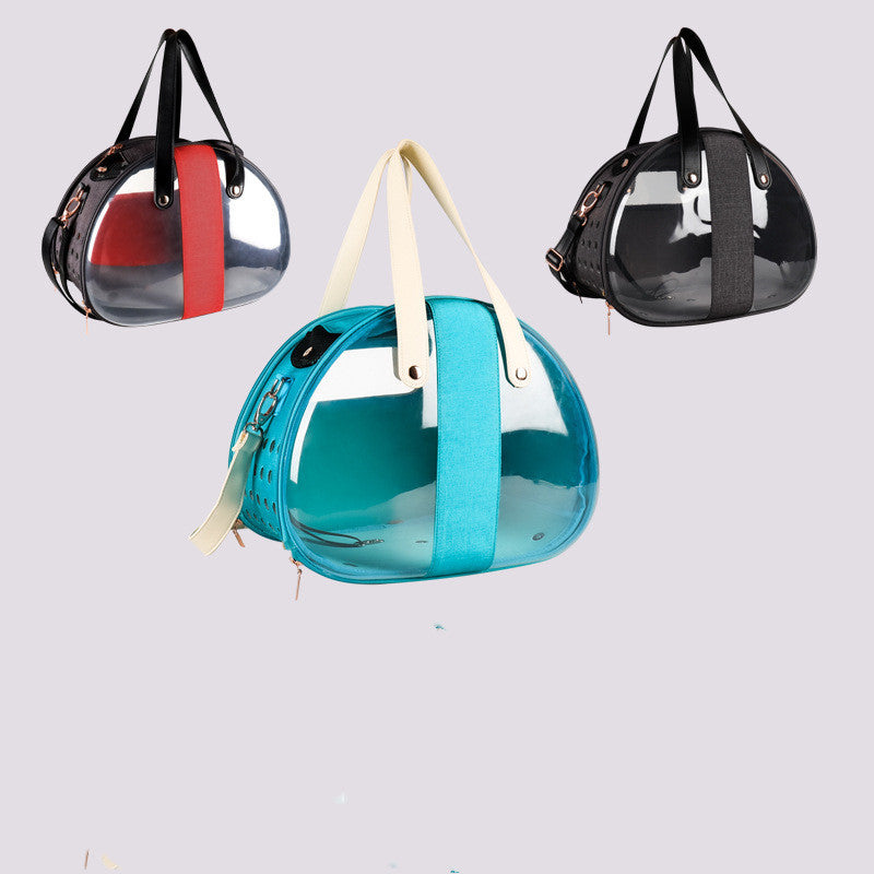 Sac transparent Double Fish pour chiens et chats, disponible en plusieurs couleurs, durable et respirant.