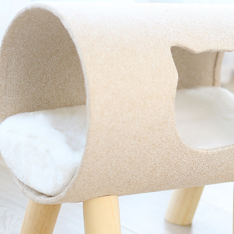 Lit pour Chat en Tissu Doux et Respirant