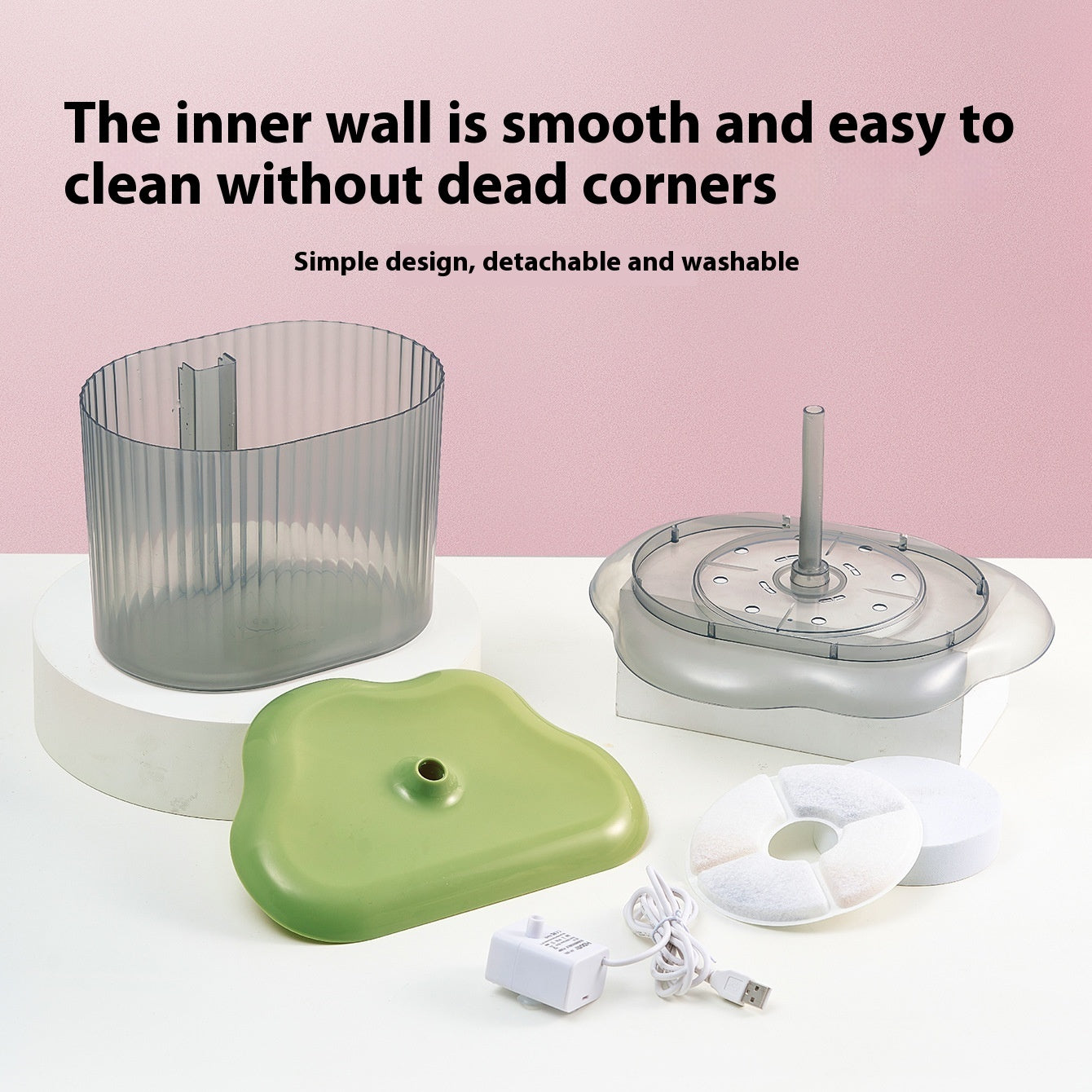 Distributeur d'eau automatique intelligent pour animaux, design simple et facile à nettoyer, pièces détachables.