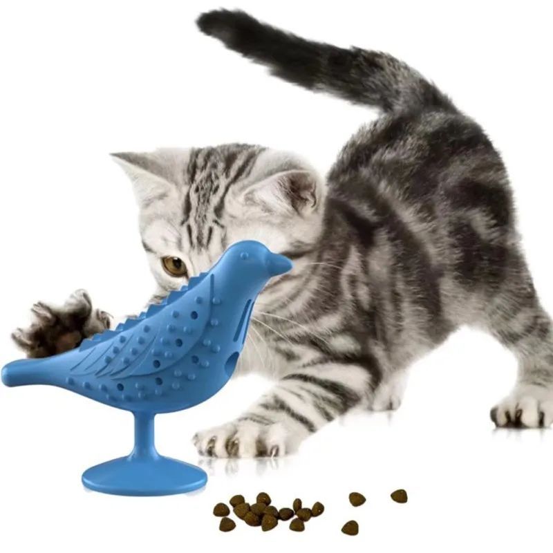 Jouet interactif en forme d'oiseau pour chats