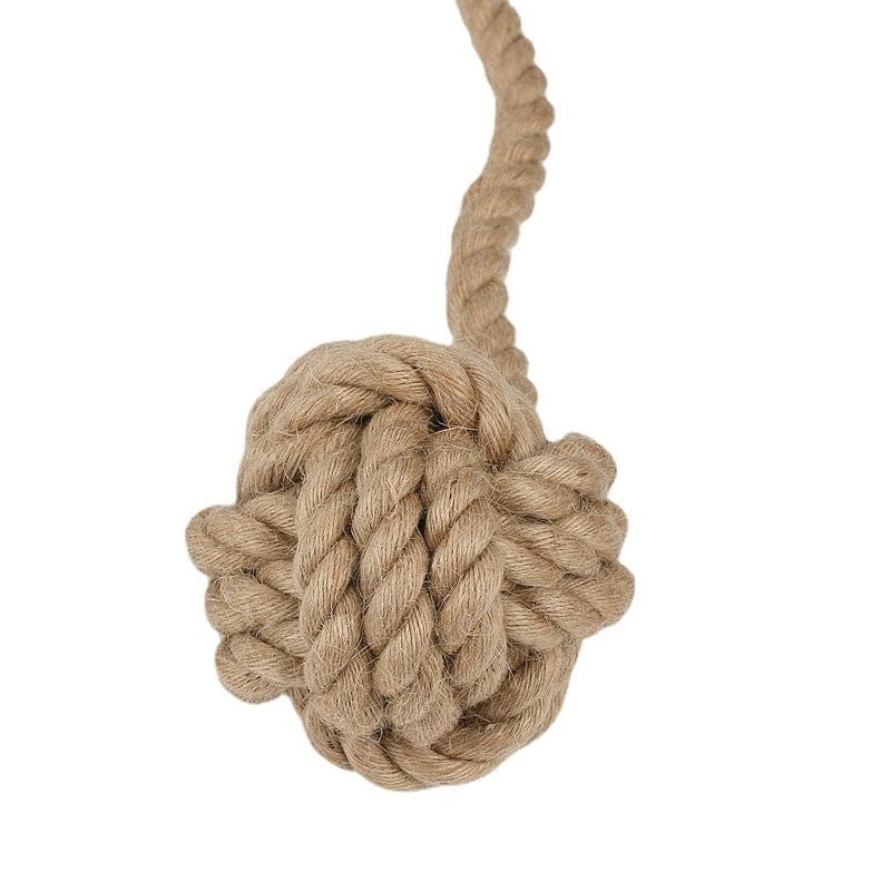 Anneau en corde de chanvre résistant pour chien, jouet durable et sûr pour animaux de compagnie.