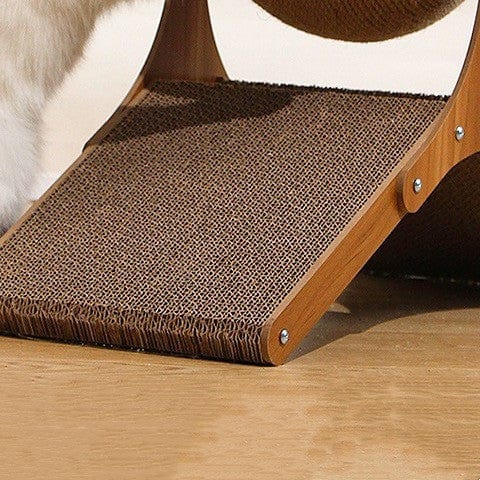Planche à griffer Ferris Wheel résistante pour chat, avec matériau durable et design ergonomique.
