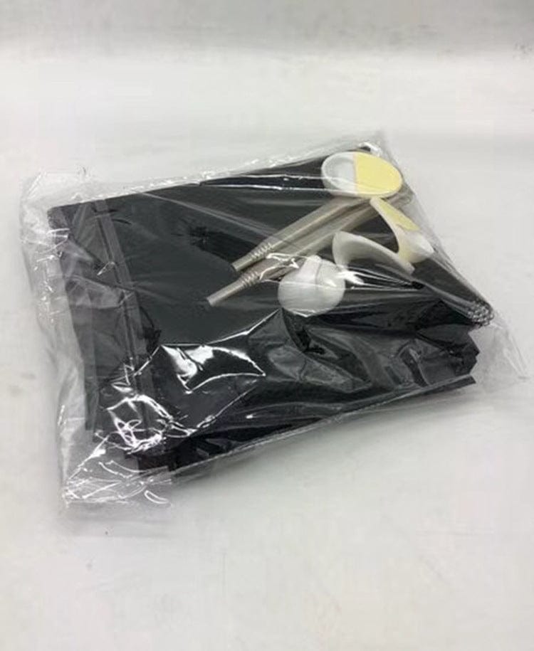Pack of portable black pet safety fence with accessories, ideal for ensuring pet security and freedom.