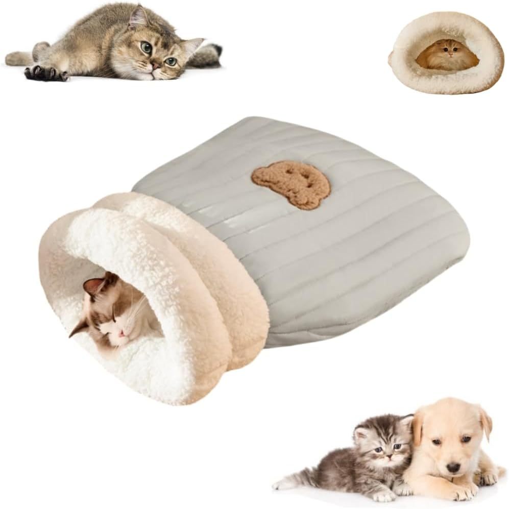 Sac de couchage pour chat d'intérieur - Douillet et chaud