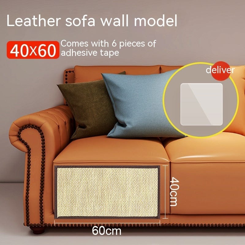 Protection de canapé anti-rayures en bambou, modèle pour sofa en cuir 40x60 avec adhésif