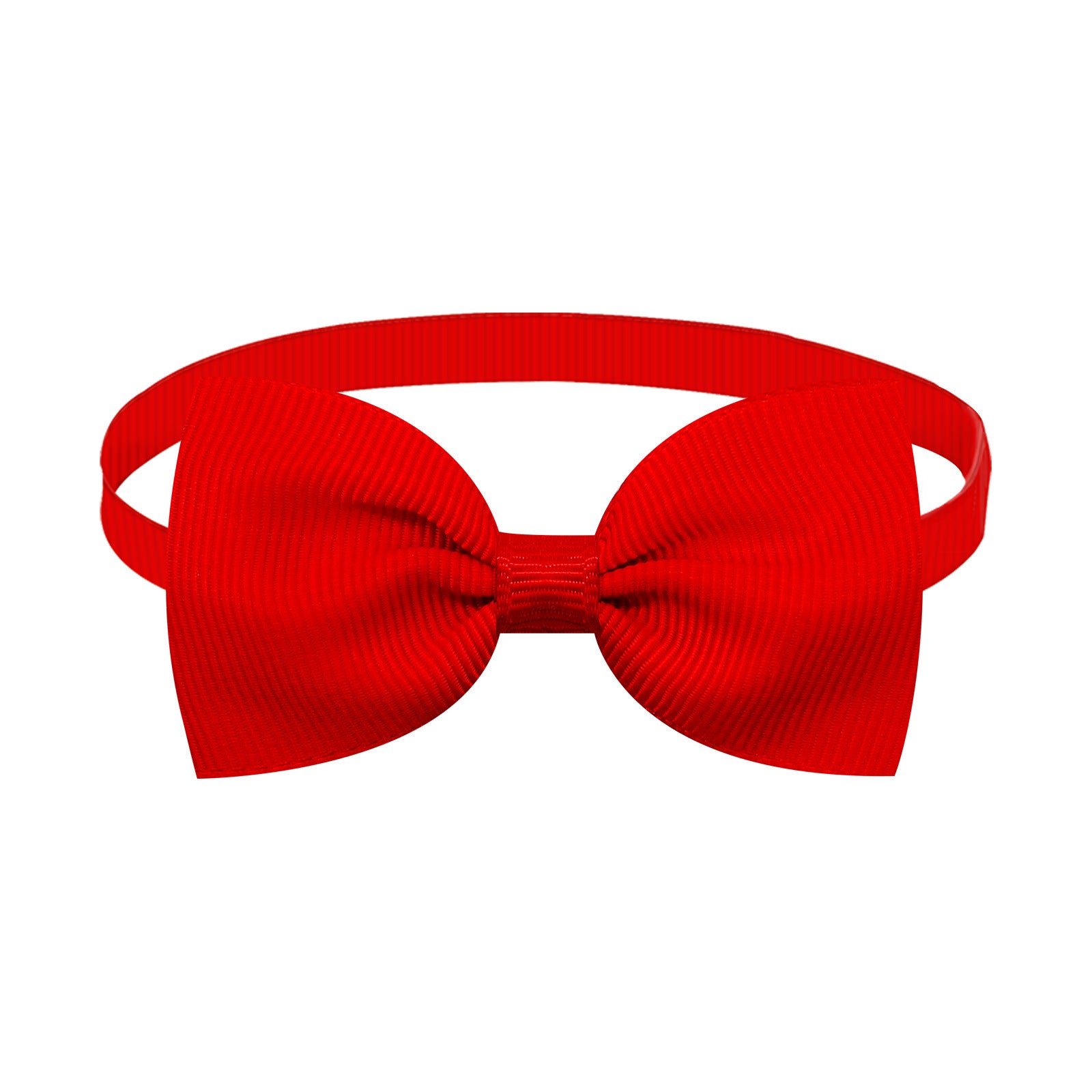 Nœud papillon ajustable rouge pour chiens et chats, accessoire élégant en coton bio.