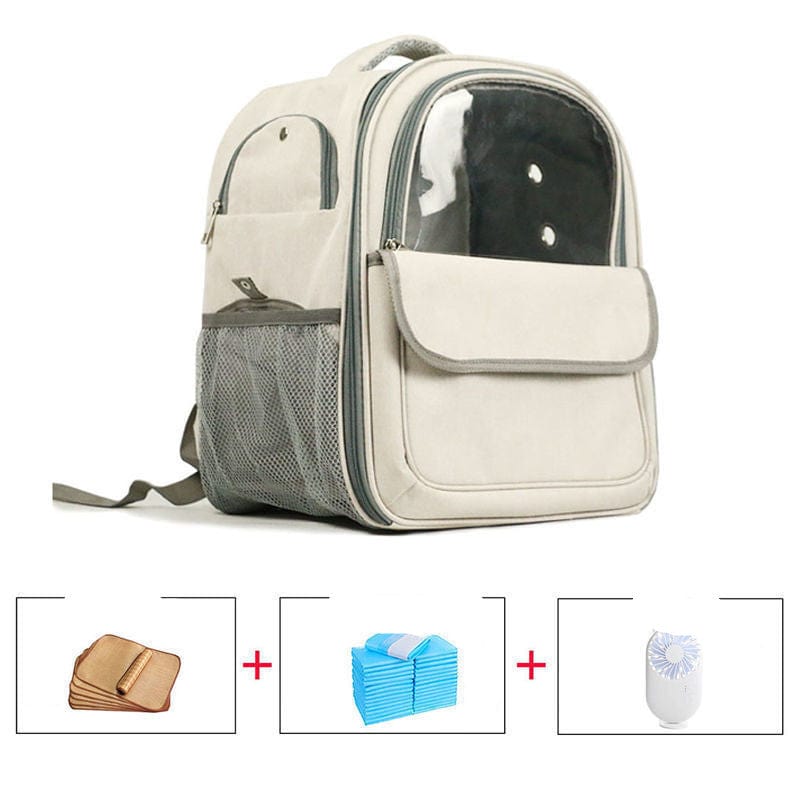 Sac à dos transparent pour animaux - Capsule Spatiale, léger et durable, idéal pour le transport en style.